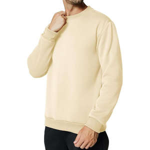 <b>Mens</b> Winter Crewneck Sweatshirt Brushed Cotton Interior Thick Fleece Soft <b>Long</b> <b>Sleeve</b> Pullover for Cold Weather Use - Product Image 3