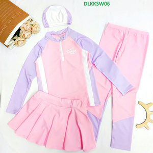 Conjunto de 2 piezas de alta calidad para mujer, traje de baño Micro sólido, nailon-Spandex, impermeable, secado rápido, 4 vías, tejido elástico estampado frontal - Product Image 5