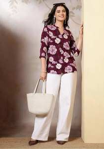 เสื้อทูนิคผ้าเรยอนพิมพ์ลายสำหรับผู้หญิงใส่ในชีวิตประจำวัน - Product Image 2