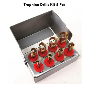 Kit de Fresas Dentales de Acero Inoxidable Azul, 8 Piezas, Porta Fresas Quirúrgicas Manuales para Implantes, Kit de Odontología de Alta Calidad con Certificación CE - Product Image 6