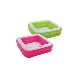 Mini Piscina Inflable Cuadrada Rosa de 86 cm para Bebés, Instalaciones de Entretenimiento Acuático - Product Image 2