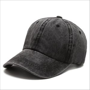 Casquette de baseball en polyester/coton de haute qualité, logo personnalisé brodé, 6 panneaux, délavée, style street-formal, bouton, sportive, unisexe - Product Image 3