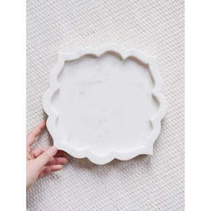 Mughal Luxury Metal Tray Rectángulo Decorativo Latón y Aluminio Bandeja para servir Arte artesanal con tema navideño - Product Image 2