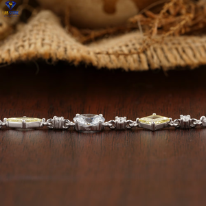 Pulsera de diamantes de corte rosa de 3,76 CT, corte redondo y ovalado, oro blanco de 18 quilates, Diamante certificado/no certificado, Joyería de diamantes Cvd/Hpht - Product Image 2