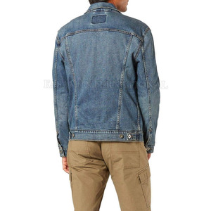 Made in High Quality Jeans Jacket Solid Color Casual Jeans Jacket <b>Covered</b> <b>Button</b> Men Jeans Jacket - Product Image 3