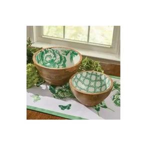 Ensemble de bols en émail indien fait à la main en bois de manguier de qualité supérieure Design attrayant - Product Image 1