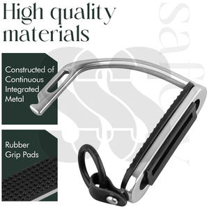 Repose-pieds en acier inoxydable de haute qualité, durable, confortable et tendance, étriers d'équitation, accessoires de sport équestre - Product Image 3