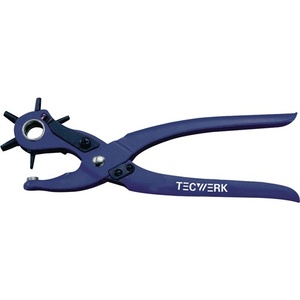 <b>Leather</b> Punch <b>Tool</b> Revolver Hole Punch 240mm 6 Hole Sizes 2-5mm Blue - Product Image 1