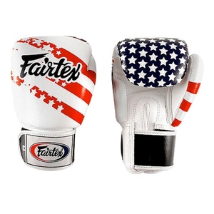 Gants de boxe MMA Fairtex Custom Design Premium 12 oz avec drapeau américain pour une utilisation en extérieur avec un matériau respirant - Product Image 1