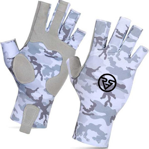 Guantes de pesca personalizados de medio dedo con su propio diseño y logotipo Equipo de pesca sublimado - Product Image 4