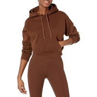 Sudadera Corta de Alta Calidad para Mujer con Diseño de Bordado 3D en la Parte Delantera, Talla Grande, Hombros Caídos, para Uso Casual y Urbano
