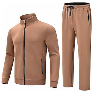 Survêtements 2 pièces à fermeture éclair coupe-vent pour hommes, survêtements de sport personnalisables avec service OEM, tenues de gymnastique imprimées - Product Image 4