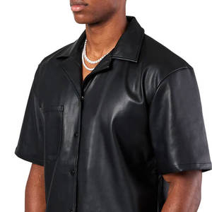 Camisas de Cuero de Diseño Personalizado en Color Sólido para Hombre, Impermeables, Último Diseño, Camisas de Cuero de Alta Calidad - Product Image 6