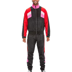 OEM Custom Windbreaker Short Set 2-Piece Tracksuit <b>Zip</b>-<b>Up</b> <b>Jacket</b> Sweat Suit Polyester Zipper Track Suit Windbreaker for Men. - Product Image 1