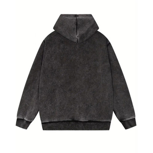 Sudadera con capucha de moda de invierno con lavado ácido para hombre de alta calidad, sudadera de algodón 100% hecha a medida, Top de nuevo estilo a la moda - Product Image 2