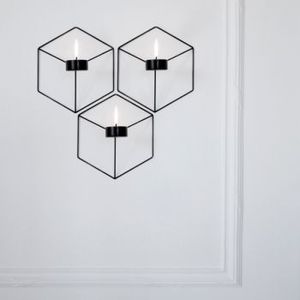 Handcrafted Glass Candle Holders Lanterns Durability Metal Home Decor for Living Room Dining Area Bedroom Events <b>Spray</b> Color - Product Image 6