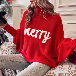 เสื้อสเวตเตอร์ไหมพรมแขนยาวทรงหลวมสไตล์โอเวอร์ไซส์สำหรับผู้หญิง ให้ความอบอุ่น สวมใส่สบาย เหมาะสำหรับฤดูหนาว สตรีทแวร์ทันสมัย ใส่เป็นเลเยอร์ได้ - Product Image 1