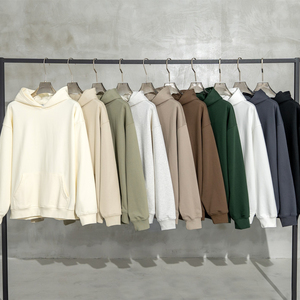 Vêtements de rue en relief personnalisé poids lourd tricoté coupe et coudre coton sweats à capuche surdimensionnés unisexe de haute qualité anti-rétrécissement sweats à capuche - Product Image 1