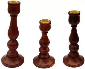 High Quality Vintage Pillar Handmade Wooden <b>Candlestick</b> <b>Holder</b> Creative Candle Stand Home Wedding & Party Decor - Product Image 3