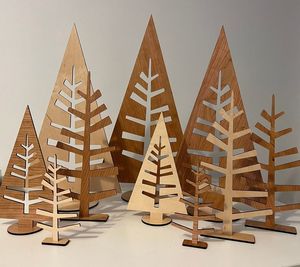 GUIDE ARBRE DE NOËL DÉCORATION ÉCOLOGIQUE CADEAU FAIT MAIN Arbre en bois ornemental fait en cerisier un arbre pour toute saison - Product Image 1
