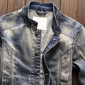 Veste en jean décontractée pour hommes en gros d'usine personnalisée Big Tall Trucker Style 100% Polyester Shell à capuche imperméable High Street - Product Image 4