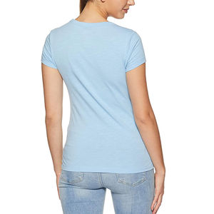 Camiseta de algodón cómoda de último diseño 2024 para mujer personalizada OEM Color sólido Casual de talla grande precio bajo calidad de marca - Product Image 2
