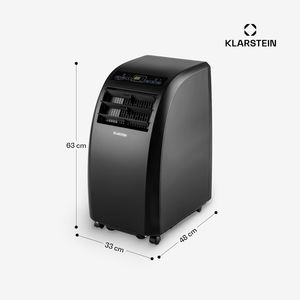 เครื่องปรับอากาศแบบพกพา 10000 BTU สำหรับบ้าน ควบคุมผ่านแอพ WiFi 3 in 1 ระบบทำความเย็น ลดความชื้น และพัดลม สำหรับห้องขนาด 15-25 ตร.ม. 64 เดซิเบล สีดำ - Product Image 6