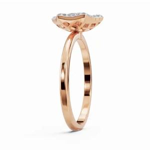 แหวนเพชรทรงกลม Augusta Blossom Star ระดับพรีเมียม น้ำหนัก 0.155 กะรัต ทอง 9 กะรัต 14 กะรัต 18 กะรัต ขายส่งออนไลน์ - Product Image 2