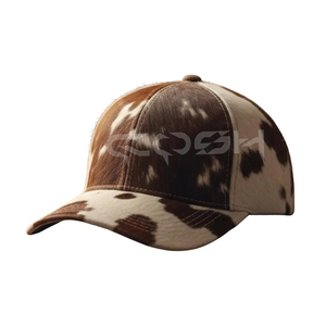 Gorra de Béisbol de Cuero con Pelo de Vaca Hecha a Mano de Primera Calidad / Gorra de Béisbol Unisex - Product Image 1