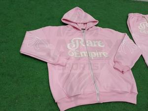 Sweat à capuche surdimensionné pour homme, hiver, effet usé, double fermeture éclair, personnalisé, uni, teinture unie, imprimé à l'écran, streetwear, 100% coton, haute qualité - Product Image 2