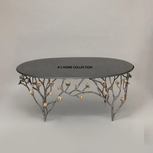 Mesa de Centro de Aluminio con Espejo, Diseño Tradicional, Elegante, Hecha a Mano, Forma Personalizada, Venta al por Mayor - Product Image 4