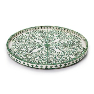Plateau de service en incrustation accessoire de décoration intérieure plateaux en nacre pour afficher des bibelots boissons - Product Image 2