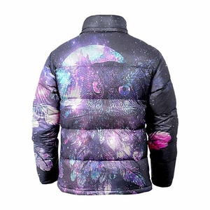Chaqueta acolchada estampada funcional para exteriores para hombres con capa resistente al agua a prueba de viento fuerte y cremallera estilo práctico para mucho tiempo - Product Image 4