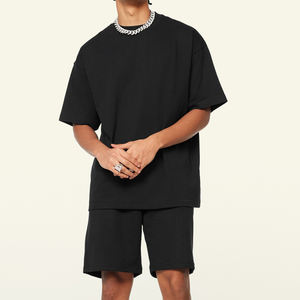 T-shirt de luxe simple T-shirt blanc surdimensionné personnalisé T-shirt Streetwear lourd pour hommes - Product Image 2