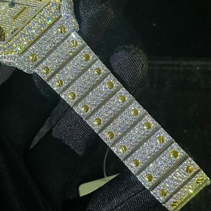 นาฬิกา CVD ชุบเพชรหรูหราสไตล์ฮิปฮอปสำหรับผู้ชายนาฬิกาข้อมือจัดส่งฟรี - Product Image 2