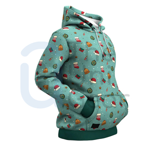 Sudadera con Capucha Unisex Personalizada de Invierno con Diseño Navideño, Informal, 100% Algodón, Transpirable, Gruesa, Elegante y Cómoda para Hombre y Mujer - Product Image 3