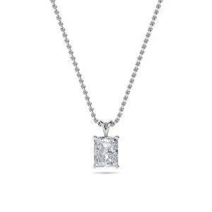 Pendentif solitaire en diamant taille radiant 0,30 ct, diamant de laboratoire en platine, pour occasions spéciales et soirées - Product Image 3