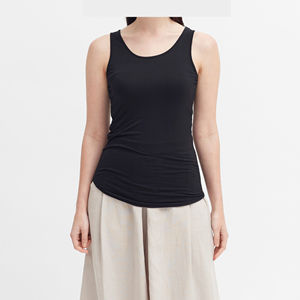 Camiseta sin mangas de algodón 100% para mujer a la moda | Chaleco de verano informal | Impresión personalizada al por mayor con su logotipo | Tanques de algodón cómodos - Product Image 1