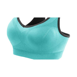 Sujetador Deportivo de Yoga para Mujer, Simple, Sólido, de Alta Sujeción, con Logotipo Frontal, Secado Rápido y Tejido Transpirable Ecológico - Product Image 4