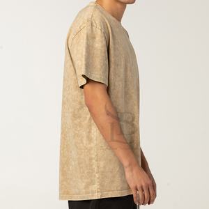 เสื้อยืดผ้าคอตตอนฟอก100% สำหรับผู้ชายทรงโอเวอร์ไซซ์ของผู้ชายหรูหราโลโก้สไตล์วินเทจปรับแต่งได้เสื้อยืดสำหรับผู้ชายขายส่งอัตรา - Product Image 2