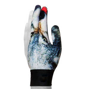 Guantes de billar unisex ajustables, elásticos, transpirables, compatibles con pantallas táctiles de tres dedos, antideslizantes, para billar y deportes de taco. - Product Image 4
