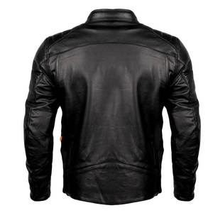 Chaquetas de moto de cuero genuino de alta calidad para hombres Chaquetas de cuero de moto de carreras con logotipo personalizado - Product Image 2