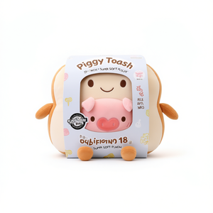 Peluche Super Morbido Piggy Toast da 18 Pollici Personalizzabile ODM Anime Coperta per Bambini con Imbottitura in Cotone PP - Product Image 3