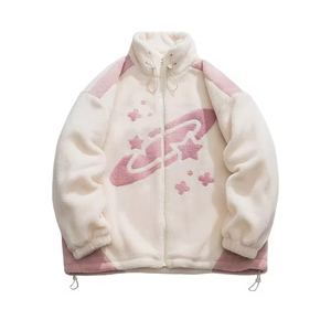 แจ็กเก็ตขนแกะเชอร์ปาสำหรับผู้ชายดีไซน์คมชัดด้านหน้ามีซิปอบอุ่นเหมาะสำหรับถนนฤดูหนาวตอนเช้าเย็นและสไตล์การเดินทาง - Product Image 4