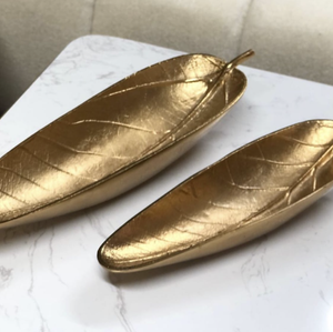 ชามผลไม้โลหะสำหรับตกแต่งบ้านดีไซน์ลายใบไม้และตกแต่งบ้าน - Product Image 1