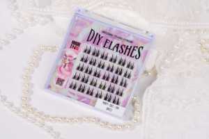 Pre-glued Handmade PBT C Curl <b>Cluster</b> Eyelashes 14mm Ultra Soft Lightweight NBT-QC-09 (BC) - Product Image 4