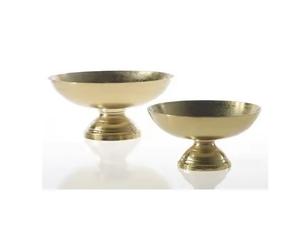 ชามโลหะสำหรับเสิร์ฟอาหารตกแต่งลายต้นไม้สำหรับบ้านโรงแรมร้านอาหารชามเสิร์ฟอาหารสีทองดีไซน์ทันสมัย - Product Image 3