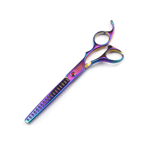 Tijeras de Aseo para perros y gatos de acero inoxidable de calidad profesional, tijeras rectas Chunker, tijeras de corte de pelo para mascotas - Product Image 2