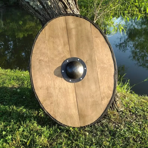 Escudo Vikingo CH, Escudo Personalizado, Escudo Redondo de Madera, Artesanía Calvin - Product Image 4