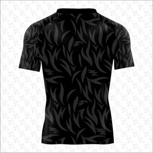 Unisex upf 50 การป้องกันผื่นจากแสงแดดสําหรับผู้ชายแห้งเร็วระบายอากาศได้ยืดหยุ่นกลางแจ้งแขนสั้นยามผื่นที่กําหนดเอง - Product Image 2